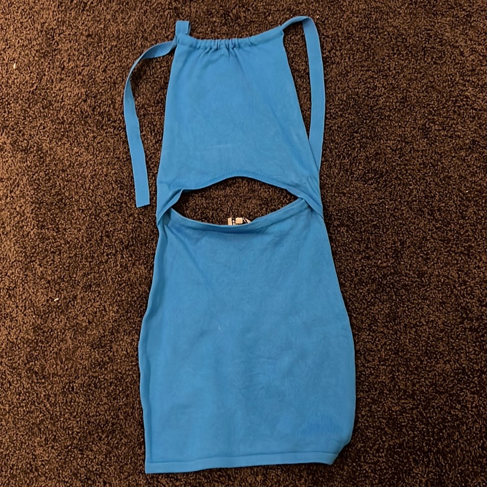 Beginning Boutique Halley Blue Mini Dress